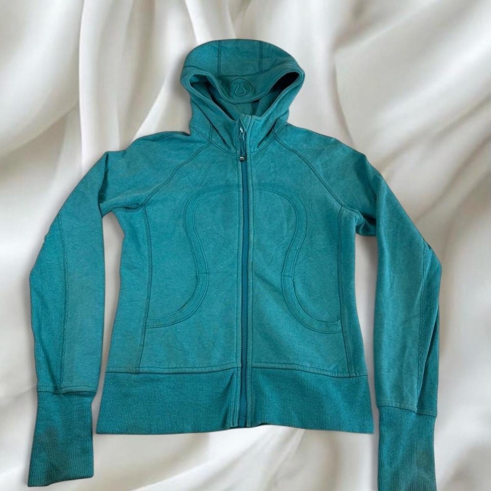 Lululemon teal full zip scuba jacket y2k vintage athletic women's size 6